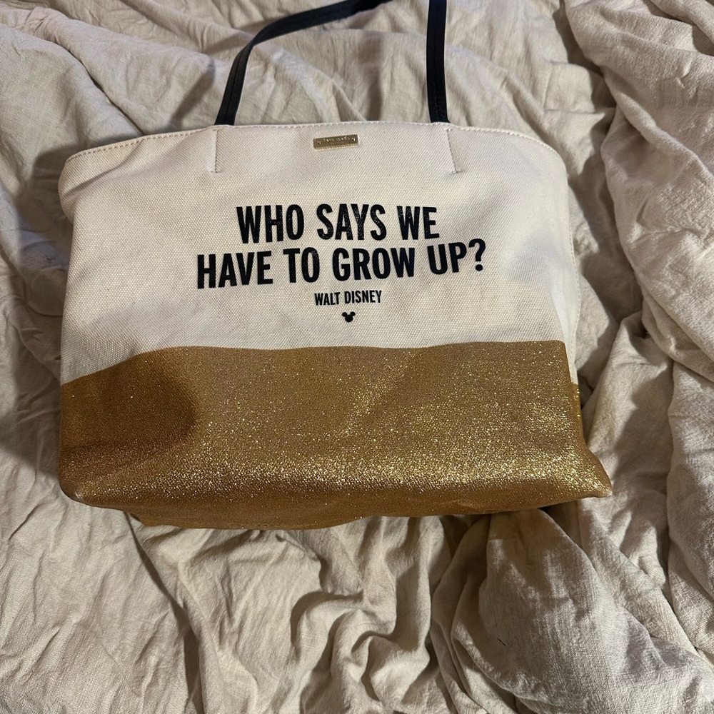Kate Spade x Disney White and Gold Tote